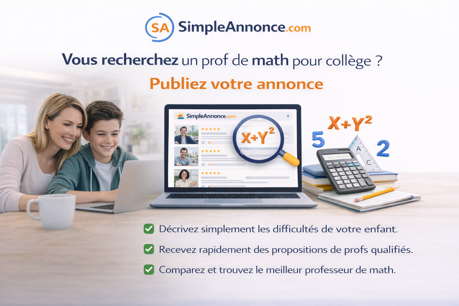 Recherche prof de maths collège